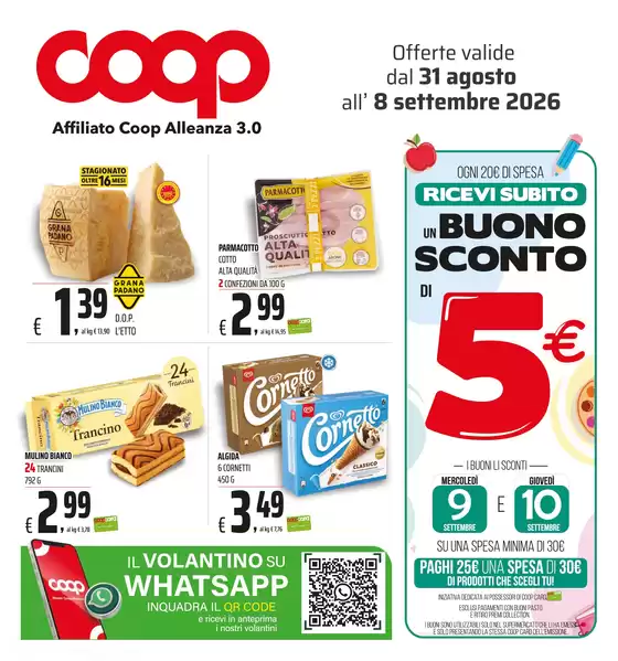 Volantino Coop | DAL 31 AGOSTO AL 8 SETTEMBRE | 2026-08-31T00:00:00.000Z - 2026-09-08T00:00:00.000Z