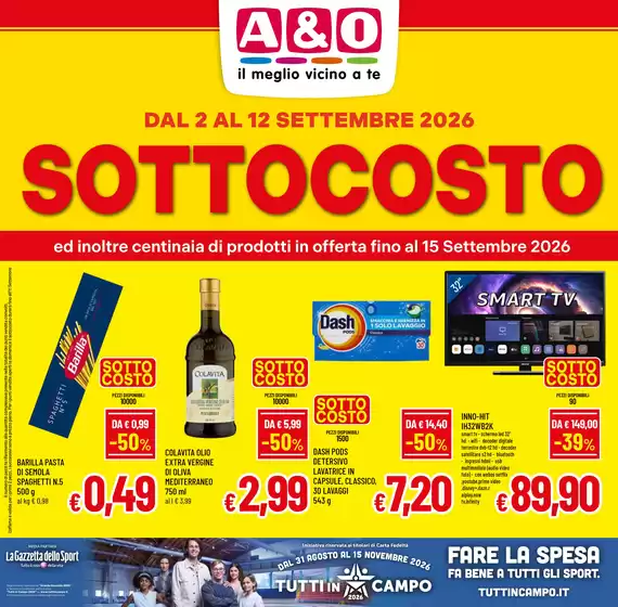 Volantino A&O | Sottocosto | 2026-09-02T00:00:00.000Z - 2026-09-15T00:00:00.000Z