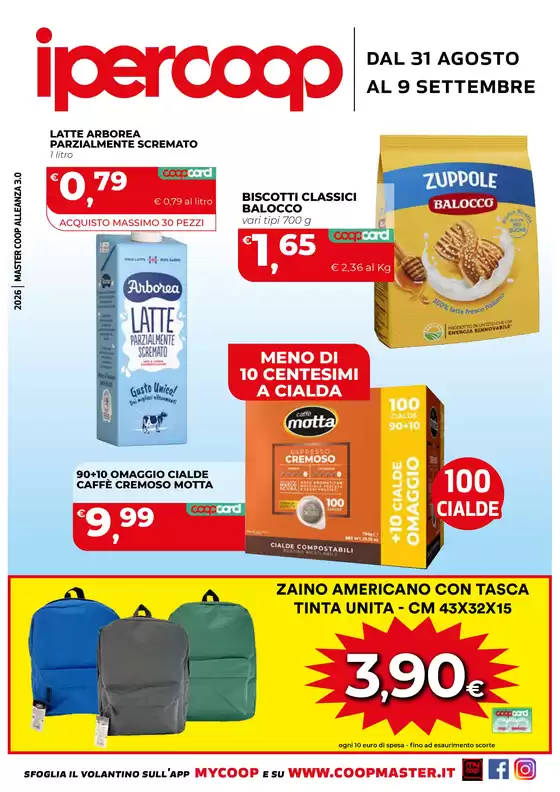 Volantino Ipercoop | DAL 31 AGOSTO AL 9 SETTEMBRE | 2026-08-31T00:00:00.000Z - 2026-09-09T00:00:00.000Z
