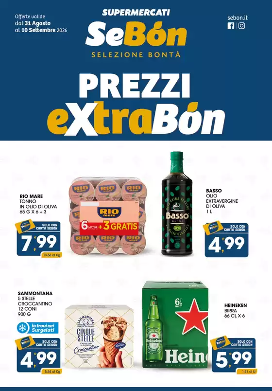 Volantino SeBón | Prezzi extrabon | 2026-08-31T00:00:00.000Z - 2026-09-10T00:00:00.000Z