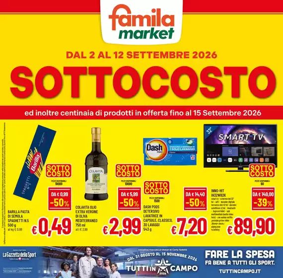 Volantino Famila Market a Campodoro | SOTTOCOSTO | 2026-09-02T00:00:00.000Z - 2026-09-15T00:00:00.000Z