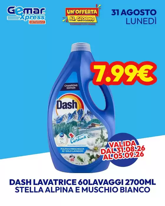 Volantino Gemar Detersivi a Pozzuoli | Un'offerta al giorno | 2026-08-31T00:00:00.000Z - 2026-09-05T00:00:00.000Z