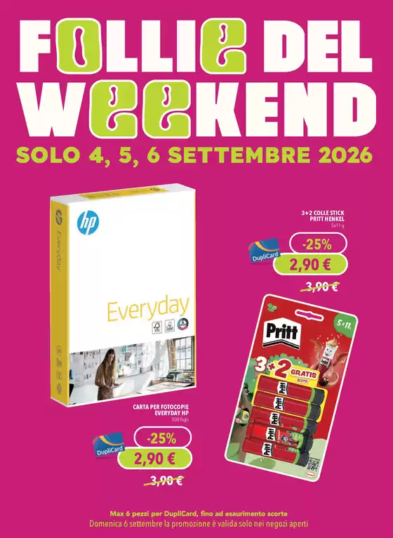 Volantino Orvea | Follie del weekend | 2026-09-04T00:00:00.000Z - 2026-09-06T00:00:00.000Z
