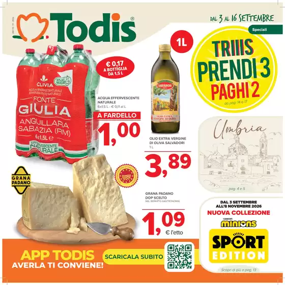 Volantino Todis a Gargnano | Triiis prendi 3 paghi 2 | 2026-09-03T00:00:00.000Z - 2026-11-08T00:00:00.000Z