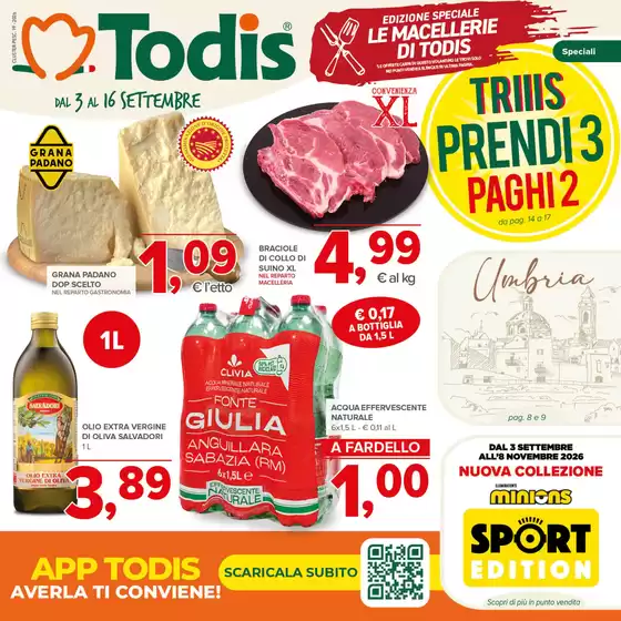Volantino Todis a Formello | Triiis prendi 3 paghi 2 | 2026-09-03T00:00:00.000Z - 2026-09-16T00:00:00.000Z