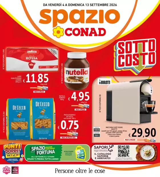 Volantino Spazio Conad a Mezzane di Sotto | Sottocosto | 2026-09-04T00:00:00.000Z - 2026-09-13T00:00:00.000Z