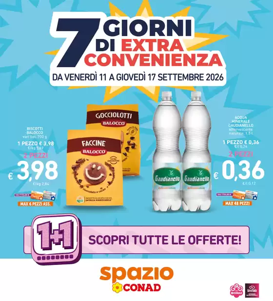 Volantino Spazio Conad a Quarto | 7 giorni di extra convenienza | 2026-09-11T00:00:00.000Z - 2026-09-17T00:00:00.000Z