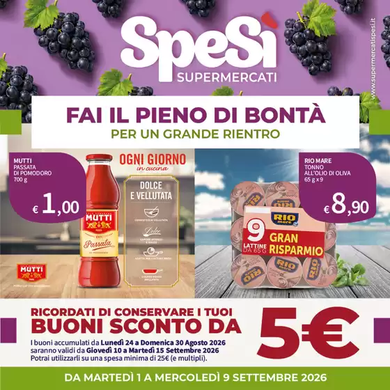 Volantino SpeSì a Gargnano | Fai il pieno di bonta | 2026-09-01T00:00:00.000Z - 2026-09-09T00:00:00.000Z