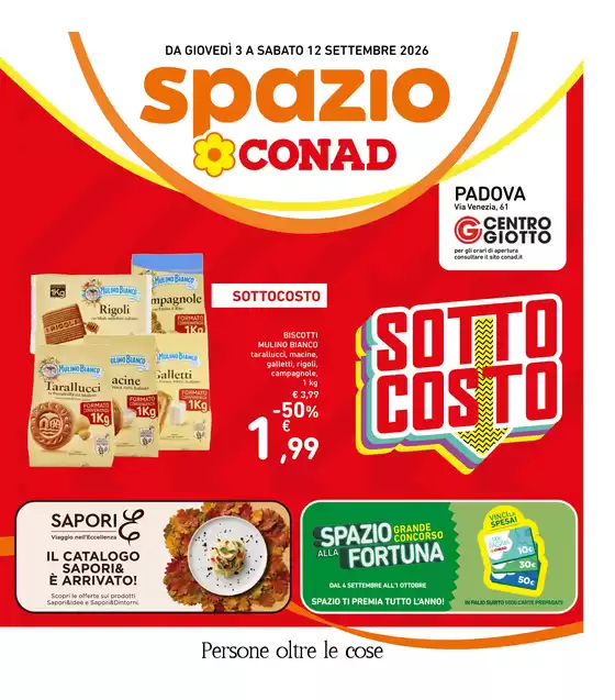 Volantino Spazio Conad a Padova | SOTTOCOSTO | 2026-09-03T00:00:00.000Z - 2026-09-12T00:00:00.000Z