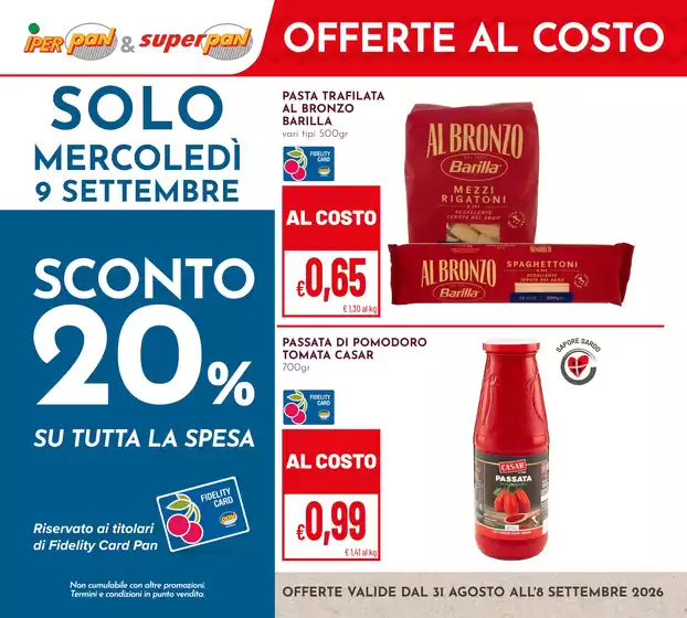 Volantino Iperpan | Offerte al costo | 2026-08-31T00:00:00.000Z - 2026-09-08T00:00:00.000Z