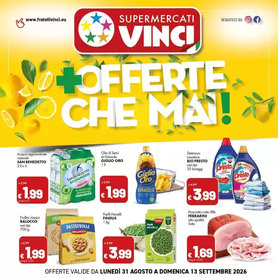 Volantino Supermercati Vinci | Offerte CHE MAI! | 2026-08-31T00:00:00.000Z - 2026-09-13T00:00:00.000Z