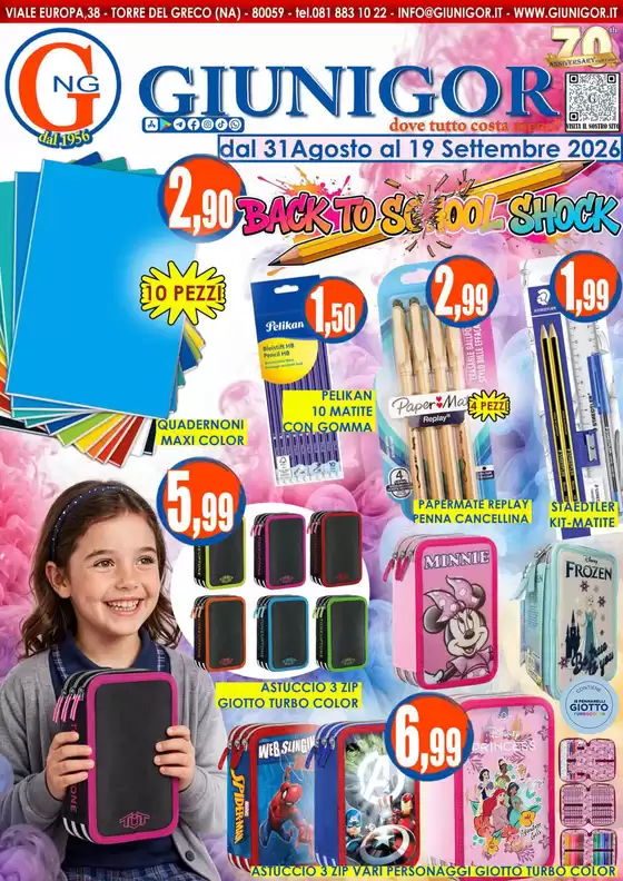 Volantino Giunigor a Arona | Back to school shock | 2026-08-31T00:00:00.000Z - 2026-09-19T00:00:00.000Z