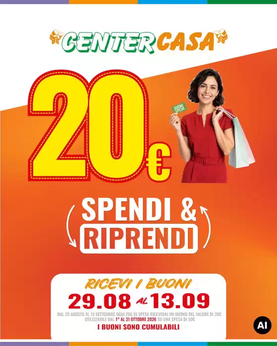 Volantino CenterCasa | Spendi & Riprendi | 2026-08-31T00:00:00.000Z - 2026-09-13T00:00:00.000Z