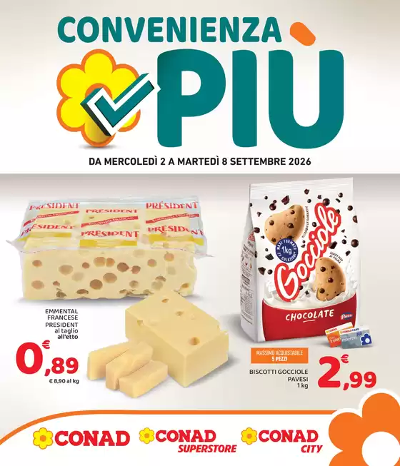 Volantino Conad City a Calvi dell'Umbria | Convenienza Più | 2026-09-02T00:00:00.000Z - 2026-09-08T00:00:00.000Z