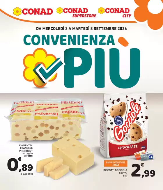 Volantino Conad City a Todi | Convenienza Più | 2026-09-02T00:00:00.000Z - 2026-09-08T00:00:00.000Z