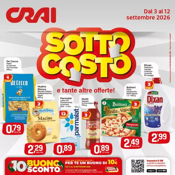 Volantino Crai a Maccarese | Sottocosto | 2026-09-03T00:00:00.000Z - 2026-09-12T00:00:00.000Z