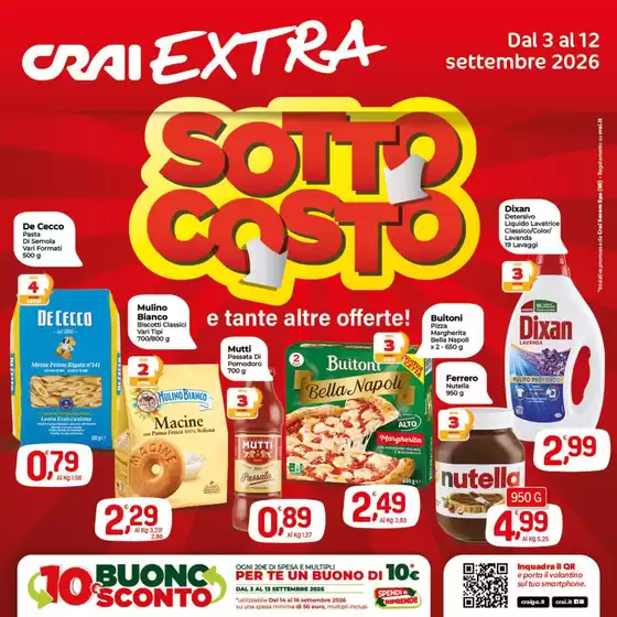 Volantino Crai a Bucciano | Sottocosto | 2026-09-03T00:00:00.000Z - 2026-09-12T00:00:00.000Z