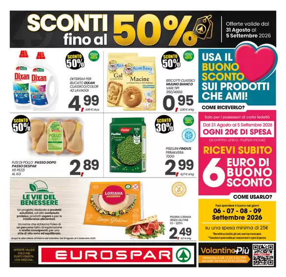 Volantino Eurospar a Lavello | Sconti fino al 50% | 2026-08-31T00:00:00.000Z - 2026-09-05T00:00:00.000Z