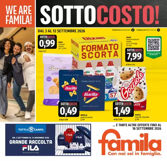 Volantino Famila a Thiene | Sottocosto! | 2026-09-03T00:00:00.000Z - 2026-09-16T00:00:00.000Z