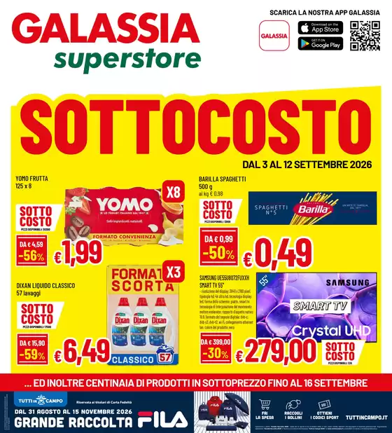 Volantino Galassia | Sottocosto | 2026-09-03T00:00:00.000Z - 2026-09-16T00:00:00.000Z