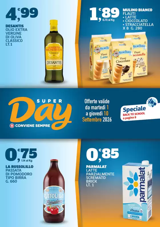 Volantino Superday | Offerte valide da martedi 1 a giovedi 10 settembre 2026 | 2026-09-01T00:00:00.000Z - 2026-09-10T00:00:00.000Z