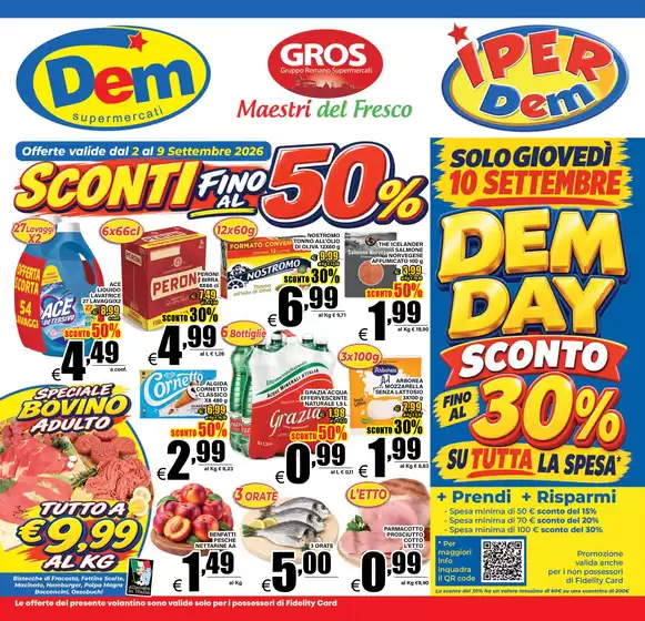 Volantino Dem a Bene Vagienna | Sconti fino al 50% | 2026-09-02T00:00:00.000Z - 2026-09-10T00:00:00.000Z