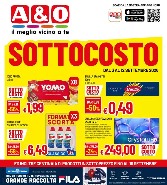 Volantino A&O a Monteforte d'Alpone | Sottocosto | 2026-09-03T00:00:00.000Z - 2026-09-16T00:00:00.000Z