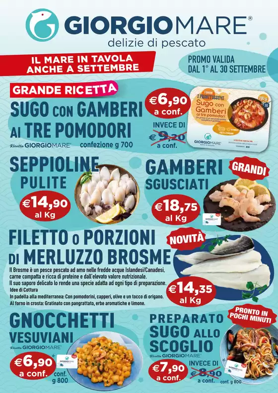 Volantino Giorgio Mare | Il mare in tavola anche a settembre | 2026-09-01T00:00:00.000Z - 2026-09-30T00:00:00.000Z