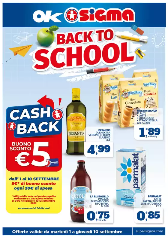 Volantino Ok Sigma a Giarre | Back to school | 2026-09-01T00:00:00.000Z - 2026-09-10T00:00:00.000Z