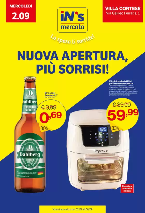 Volantino IN'S | Nuova apertura, piu sorrisi! | 2026-09-02T00:00:00.000Z - 2026-09-06T00:00:00.000Z