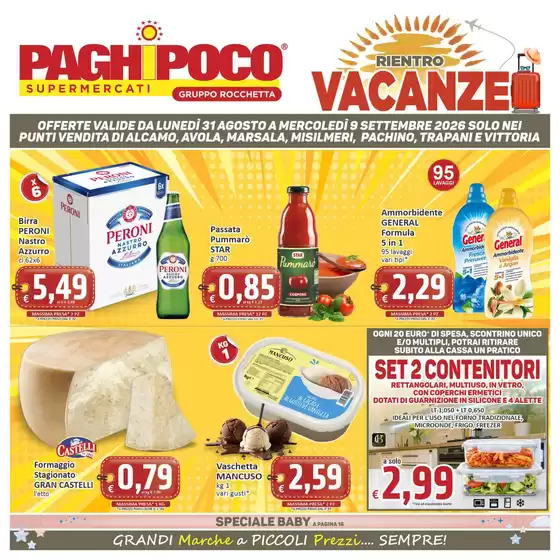 Volantino PaghiPoco a Giarre | Rientro vacanze | 2026-09-01T00:00:00.000Z - 2026-09-09T00:00:00.000Z