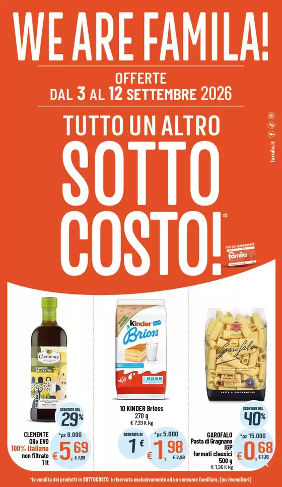 Volantino Famila a | Offerte | 2026-09-03T00:00:00.000Z - 2026-09-12T00:00:00.000Z