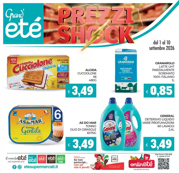 Volantino Etè a Pompei | Prezzi Shock | 2026-09-01T00:00:00.000Z - 2026-09-10T00:00:00.000Z
