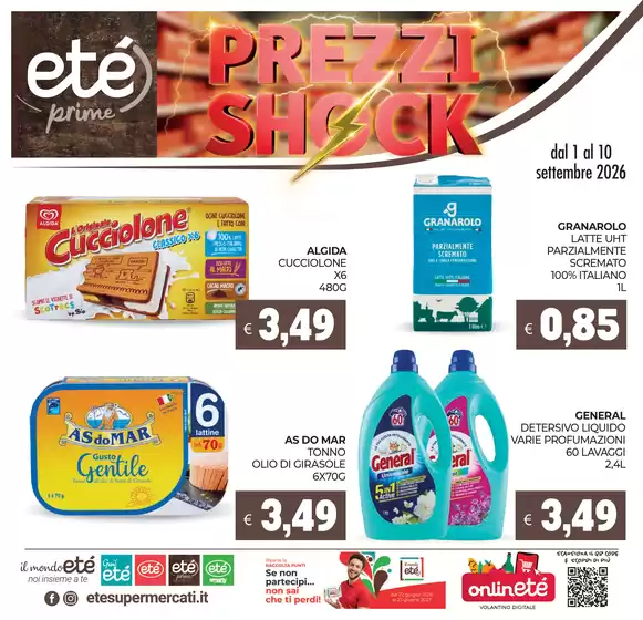 Volantino Etè a Arzano | Prezzi Shock | 2026-09-01T00:00:00.000Z - 2026-09-10T00:00:00.000Z