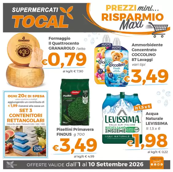 Volantino Tocal | Prezzi mini... Risparmio maxi | 2026-09-01T00:00:00.000Z - 2026-09-10T00:00:00.000Z