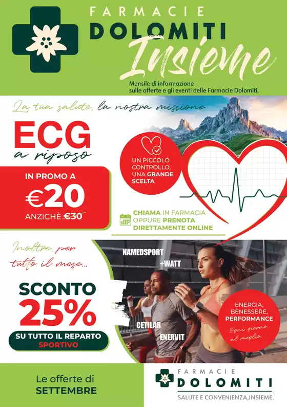 Volantino Farmacie Dolomiti a Nurachi | Le offerte di Settembre | 2026-09-01T00:00:00.000Z - 2026-09-30T00:00:00.000Z