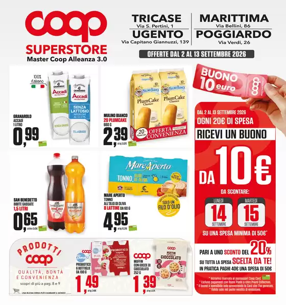 Volantino Superstore Coop | Offerte dal 2 al 13 settembre 2026 | 2026-09-02T00:00:00.000Z - 2026-09-15T00:00:00.000Z