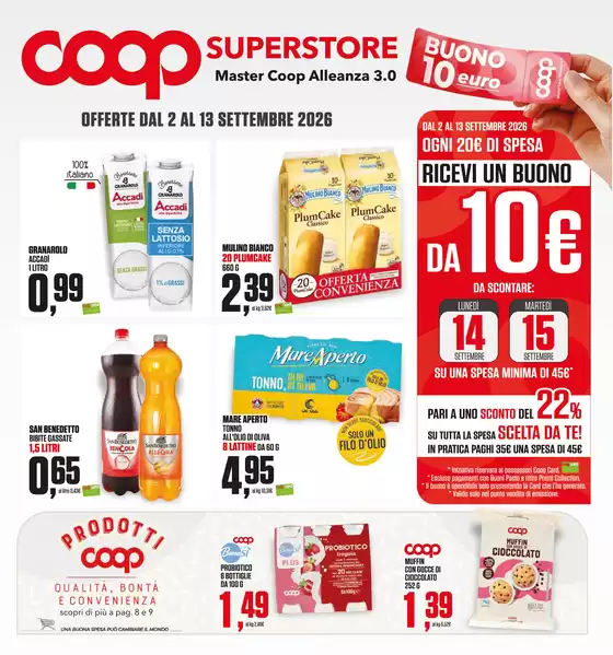 Volantino Superstore Coop a Bari | Offerte dal 2 al 13 settembre 2026 | 2026-09-02T00:00:00.000Z - 2026-09-13T00:00:00.000Z