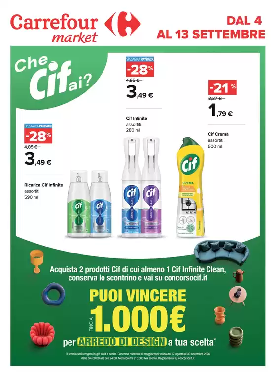 Volantino Carrefour Market a Cornate d'Adda | Speciale casa | 2026-09-04T00:00:00.000Z - 2026-09-13T00:00:00.000Z