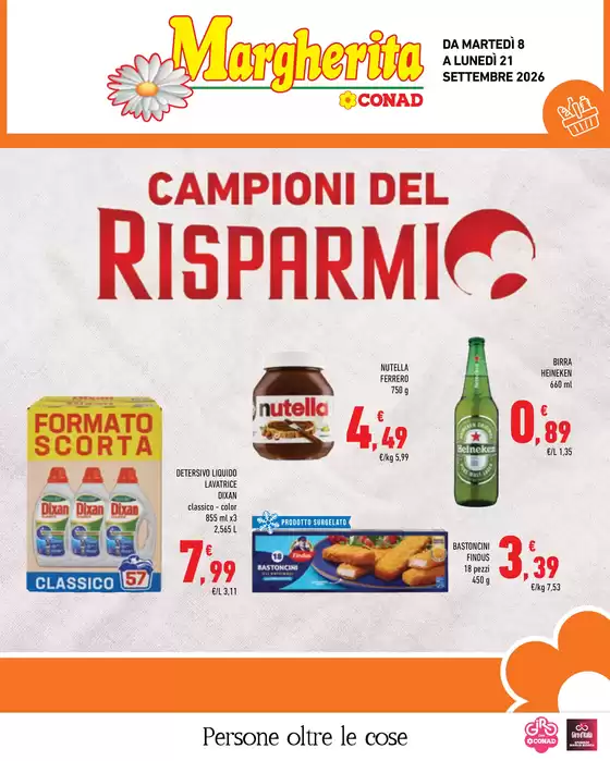 Volantino Margherita Conad a Madruzzo | Campioni del risparmio | 2026-09-08T00:00:00.000Z - 2026-09-21T00:00:00.000Z