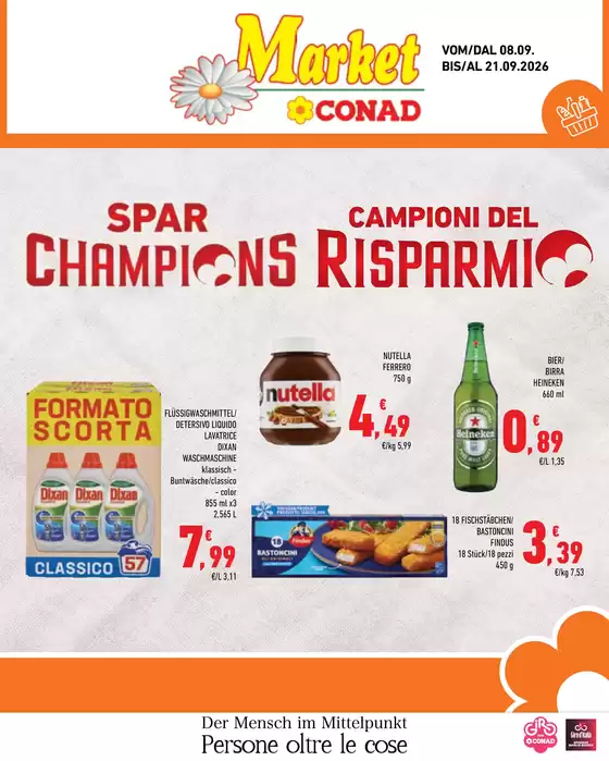 Volantino Conad City a Renon | Campioni del risparmio | 2026-09-08T00:00:00.000Z - 2026-09-21T00:00:00.000Z