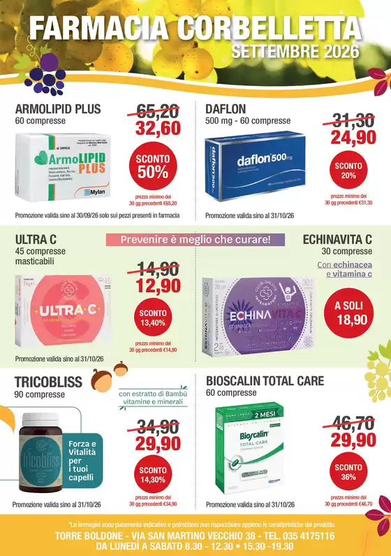 Volantino Farmacia Corbelletta a Benevento | SETTEMBRE 2026 | 2026-09-01T00:00:00.000Z - 2026-10-31T00:00:00.000Z