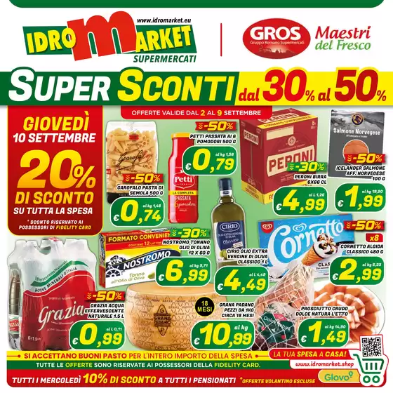 Volantino Idromarket | Super sconti dal 30% al 50% | 2026-09-02T00:00:00.000Z - 2026-09-10T00:00:00.000Z