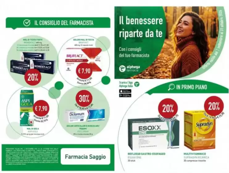 Volantino Farmacia Saggio a Codigoro | Il benessere riparte da te | 2026-09-01T00:00:00.000Z - 2026-10-31T00:00:00.000Z