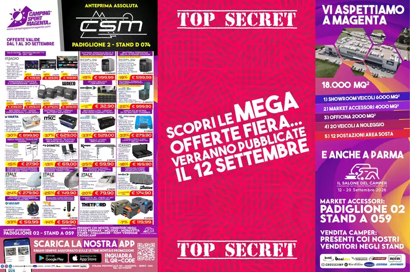 Volantino Camping Sport Magenta a Rapolano Terme | Offerte valide dal 1 al 30 settembre | 2026-09-01T00:00:00.000Z - 2026-09-30T00:00:00.000Z