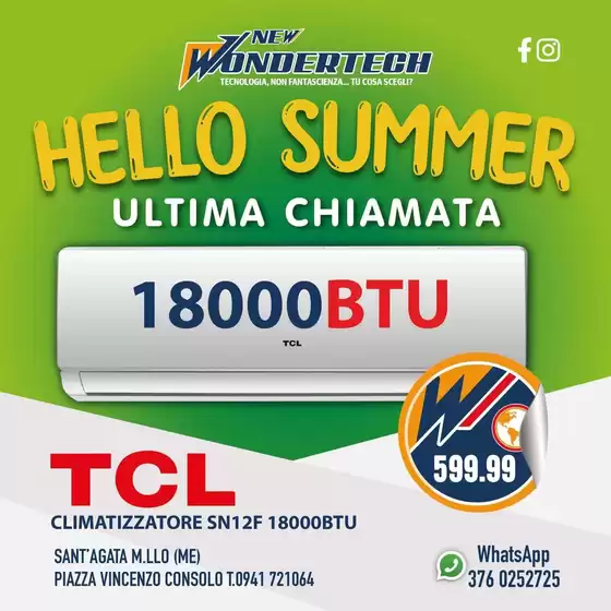 Volantino New Wondertech a Villasor | HELLO SUMMER! Ultima Chiamata! | 2026-09-02T00:00:00.000Z - 2026-09-05T00:00:00.000Z