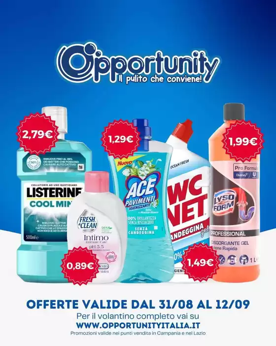 Volantino Opportunity Shop | Le nostre migliori offerte per te | 2026-08-31T00:00:00.000Z - 2026-09-12T00:00:00.000Z