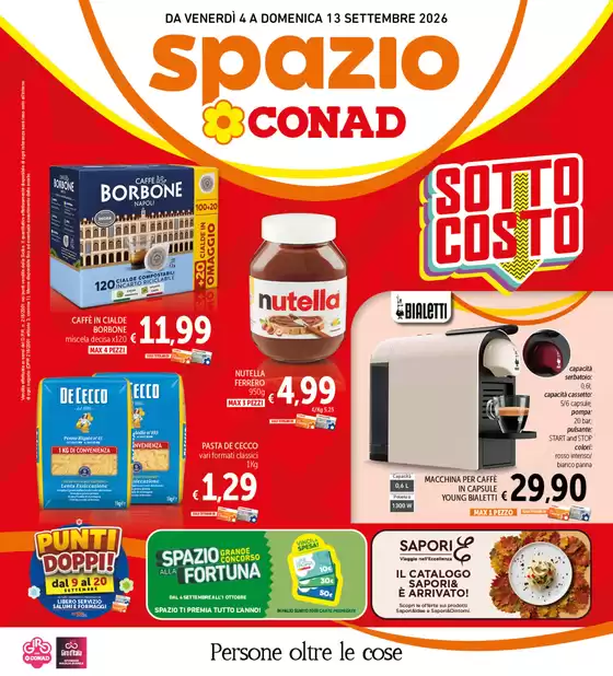 Volantino Spazio Conad a Lucera | Sottocosto | 2026-09-04T00:00:00.000Z - 2026-09-13T00:00:00.000Z
