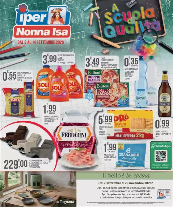 Volantino Iper Nonna Isa a Trani | A scuola di qualità | 2026-09-03T00:00:00.000Z - 2026-09-14T00:00:00.000Z