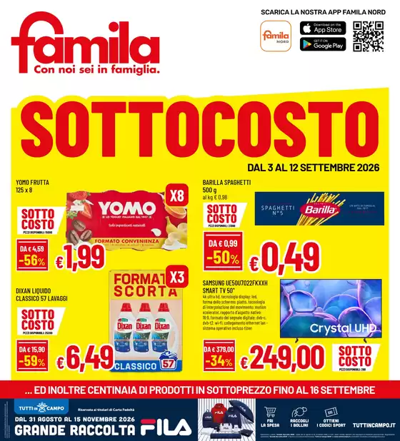 Volantino Famila a Ronco all'Adige | Sottocosto | 2026-09-03T00:00:00.000Z - 2026-09-12T00:00:00.000Z